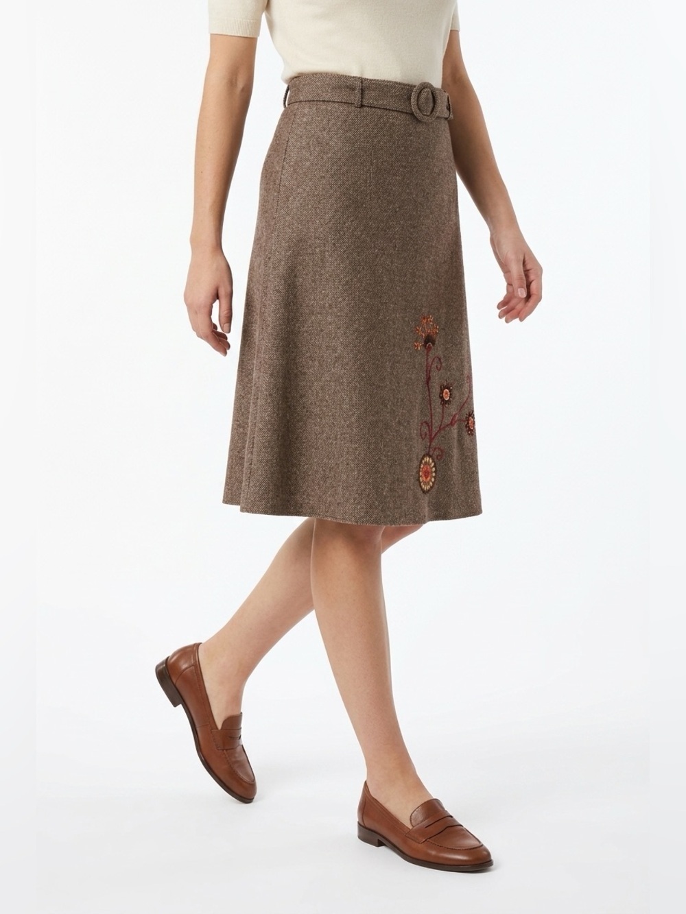 Steilmann wool blend swing skirt